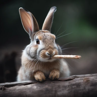 Bunny Eats Stick 