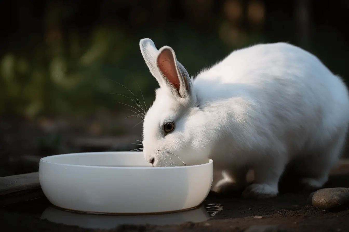 Rabbits Drink Water